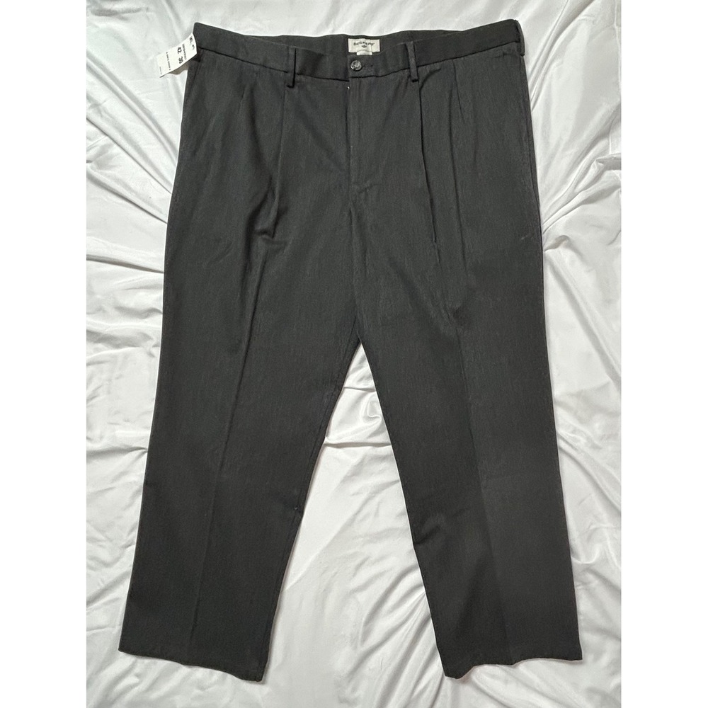 Dockers The Best Pressed Pleated Classic Fit Khaki Pants Charcoal NWT Mens 42x30